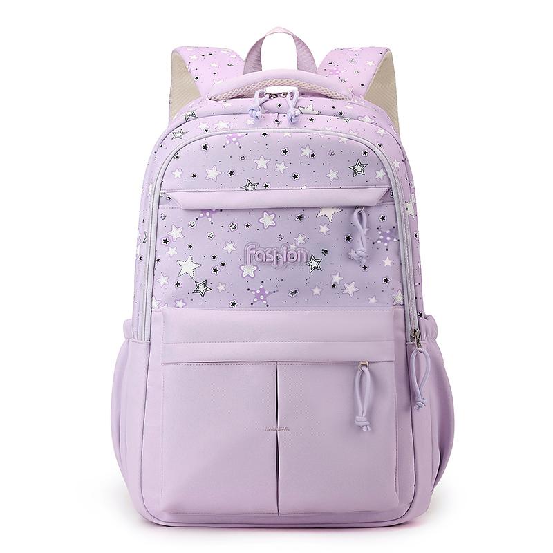 Lightweight Student Schoolbag Stars Print Women's Large Capacity Backpack