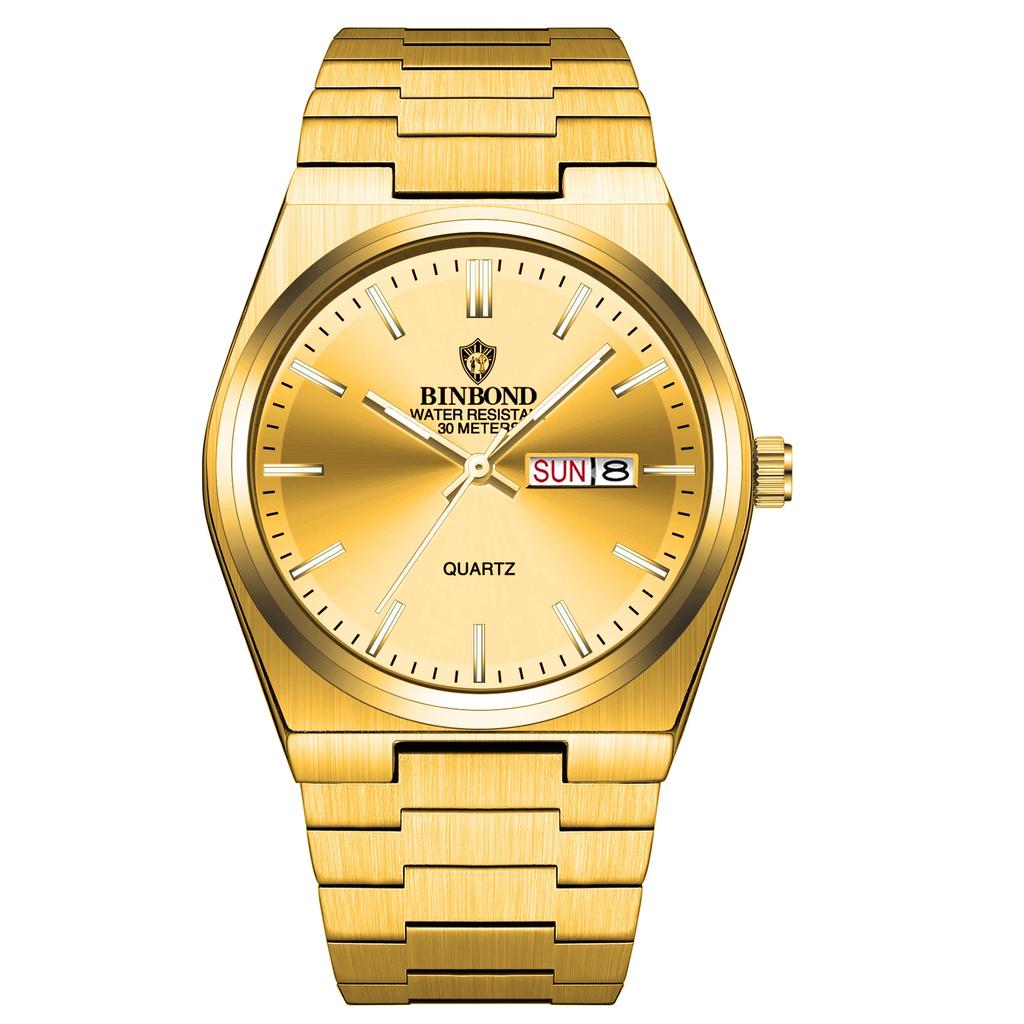 Luxury Business Quartz Men Wristwatch Waterproof Luminous Date Week Male Watch Stainless Steel Women Watches