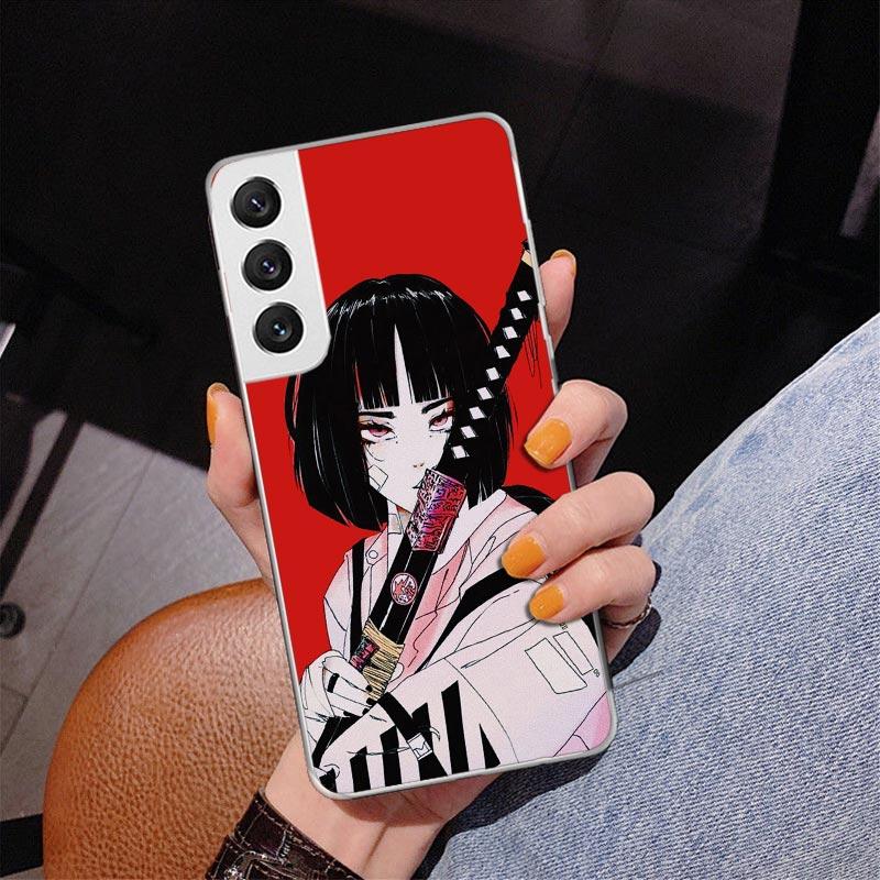 Japanese Style Anime Girl Phnoe Case for Samsung Galaxy S26 S25 Edge S23 S24 Ultra S22 Plus S21 S20 FE Unique Cover Soft Coque G