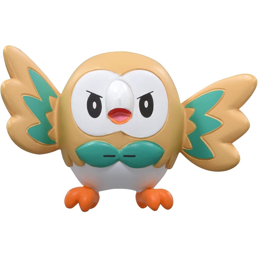 Takara Tomy Pokemon Moncolle MS-24 Rowlet Figure Toy 4 Years and Up Safety Certified