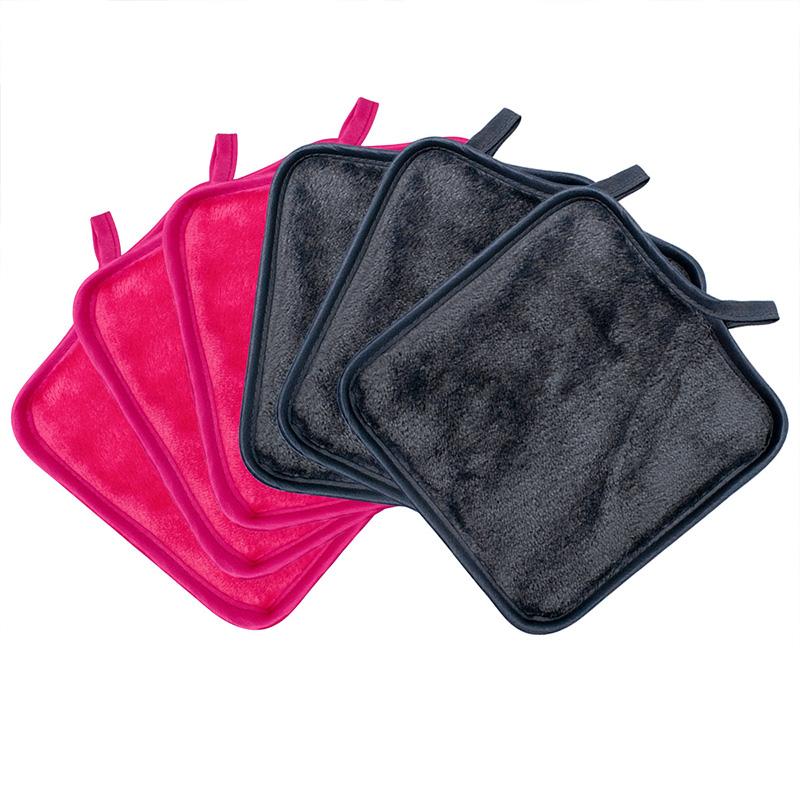 

6Pcs for All Skin Types Makeup Remover Pads Microfiber Face Cloths 15*15cm Cleansing Towellettes