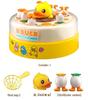 B.Duck Little Yellow Duck Parent-Child Educational Bouncing Fishing Toy Gift