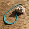 Minimalist Aqua Blue Beaded Choker for Women Cute Ocean Fish Pendant Collar Necklace Summer Beach Vacation Jewelry
