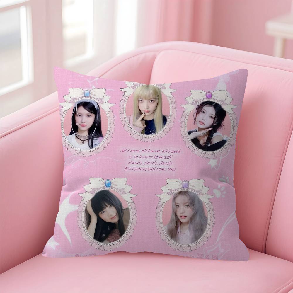 Pillow Cover For Bedroom Room And Living Room Sofa Decorative Cushion Cover Korea I-I-Illit Album