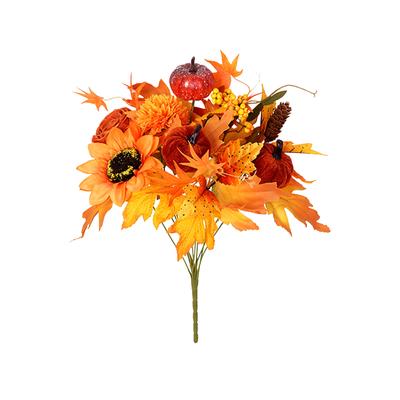 Halloween Decoration Thanksgiving Sunflower Maple Leaf Simulation Flower