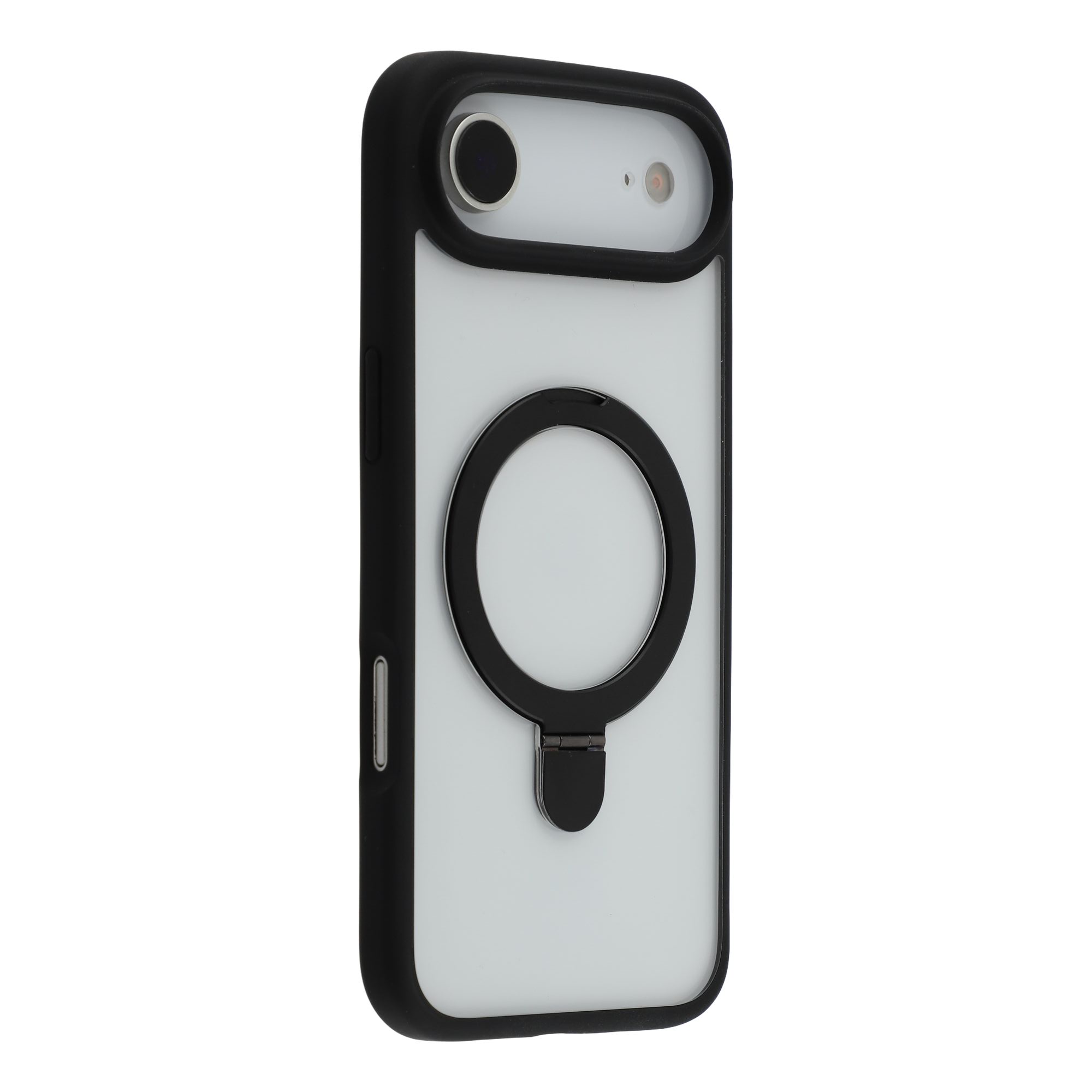 For iPhone Air Case Ring Holder Kickstand PC + TPU Clear Back Phone Cover B