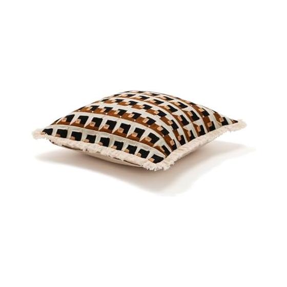 Francfranc EMB Geometric Cushion Cover 45cm x 45cm Beige (A-026) Interior Makeover Moving Gift Present