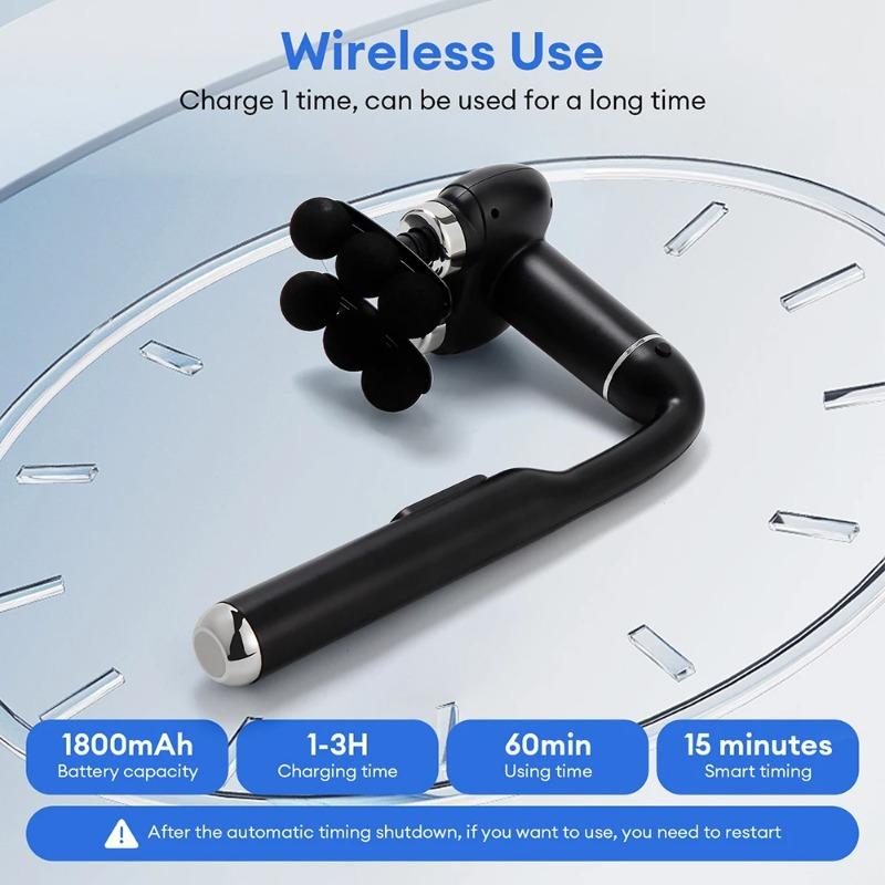 2026 New Smart Handhel Fascia Gun High Frequency Vibration Body Massage Gun Neck Shoulder Waist Back Handle Massager Fascia Masajeador