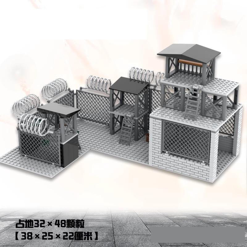 Military War Scene Series Fortress Base Battery watchtower Street View Building Block Toys  Playsets For Children Gift Presents Friend