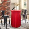 60/80X110Cm Round Spandex Cocktail Tablecloth Skirt Elastic Round Table Cover High Top Table Bar Outdoor Wedding Party Banquet