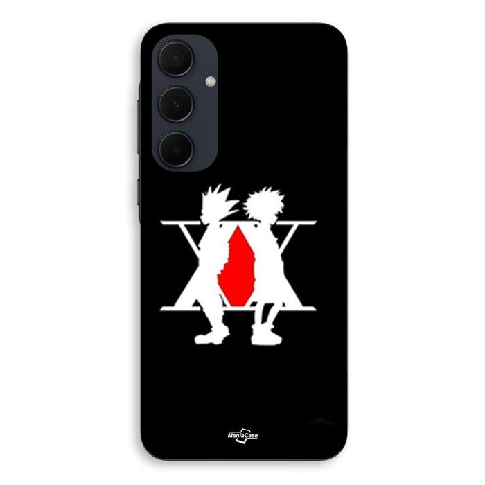 Coque de téléphone - MANIACASE - Samsung galaxy A55 - Silicone - Noir - Anime Otaku