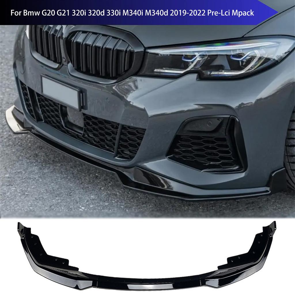 Front Bumper Splitter Lip for Bmw G20 G21 320i 320d 330i M340i M340d 2019-2022 Pre-Lci Mpack Spoiler Diffuser Lower Bumper Guard