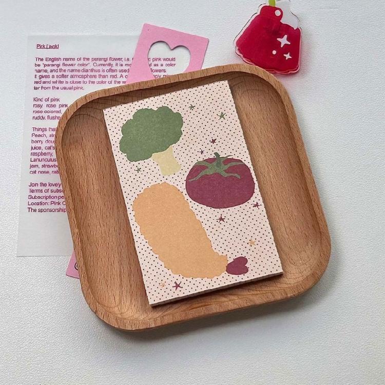 Fruits Pattern Design Stick Note Selves Stick Write Pad Great for School Office Journaling Multipurpose Paper Notepads