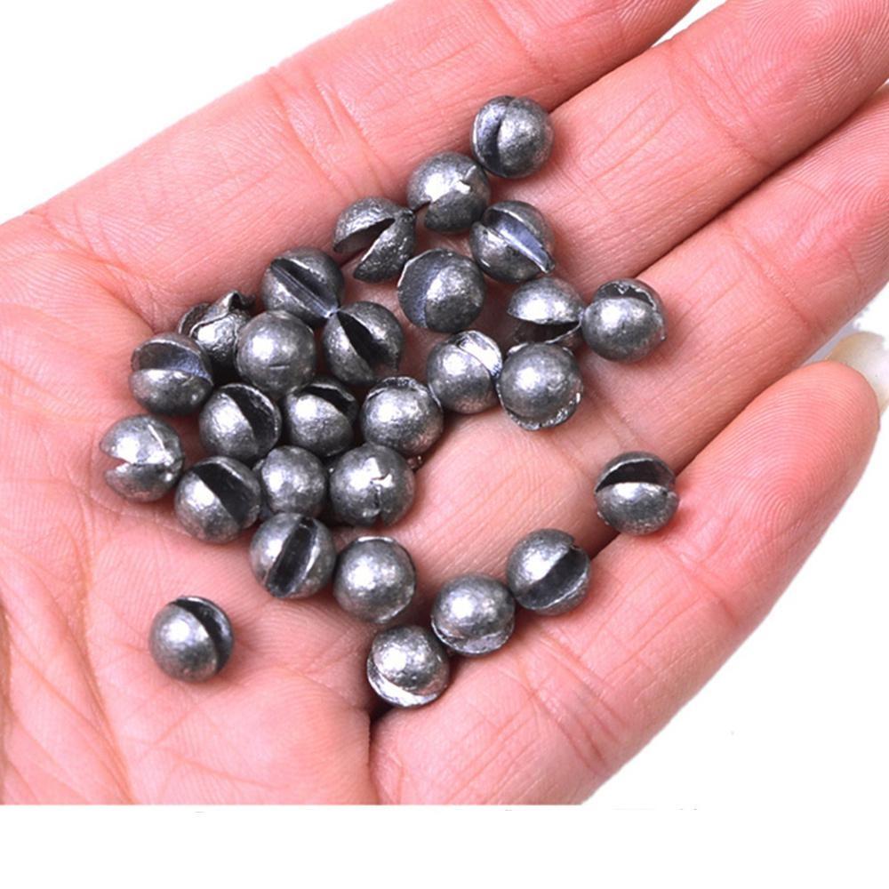 100 sztuk/zestaw ciężarków do połowu ryb śrutowych, zestaw okrągłych ciężarków śrutowych, zdejmowane ciężarki śrutowe