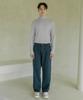 ESN Half Turtleneck Knit T-Shirt Light Gray