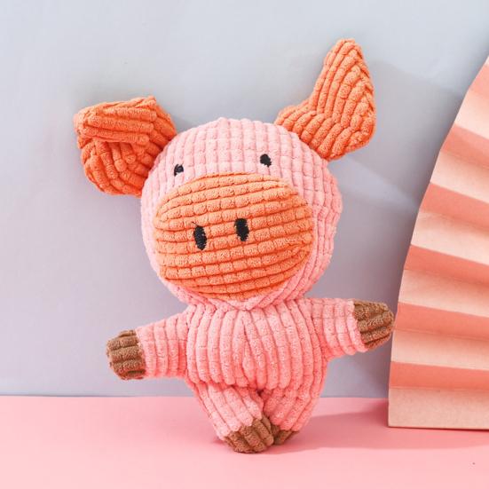 Built-in Voice Bite Resistant Soft Plush Piglet Lion Shape Pet Early Educational Toy