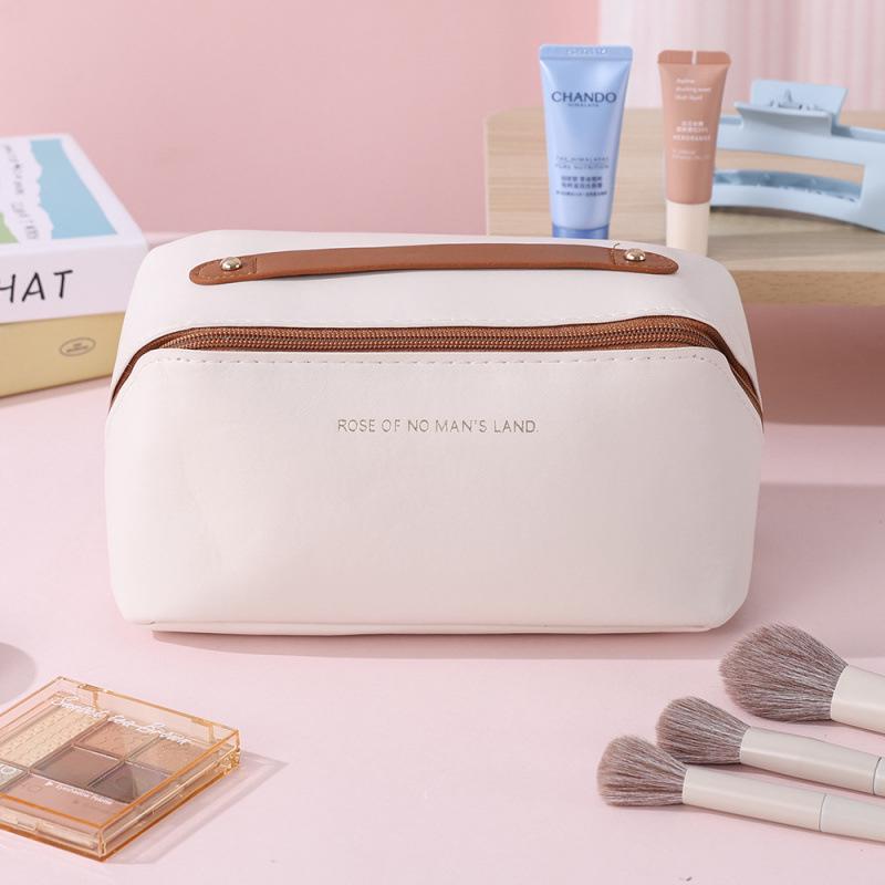 Stylish High-Grade PU Leather Makeup & Toiletry Travel Bag with Large Capacity