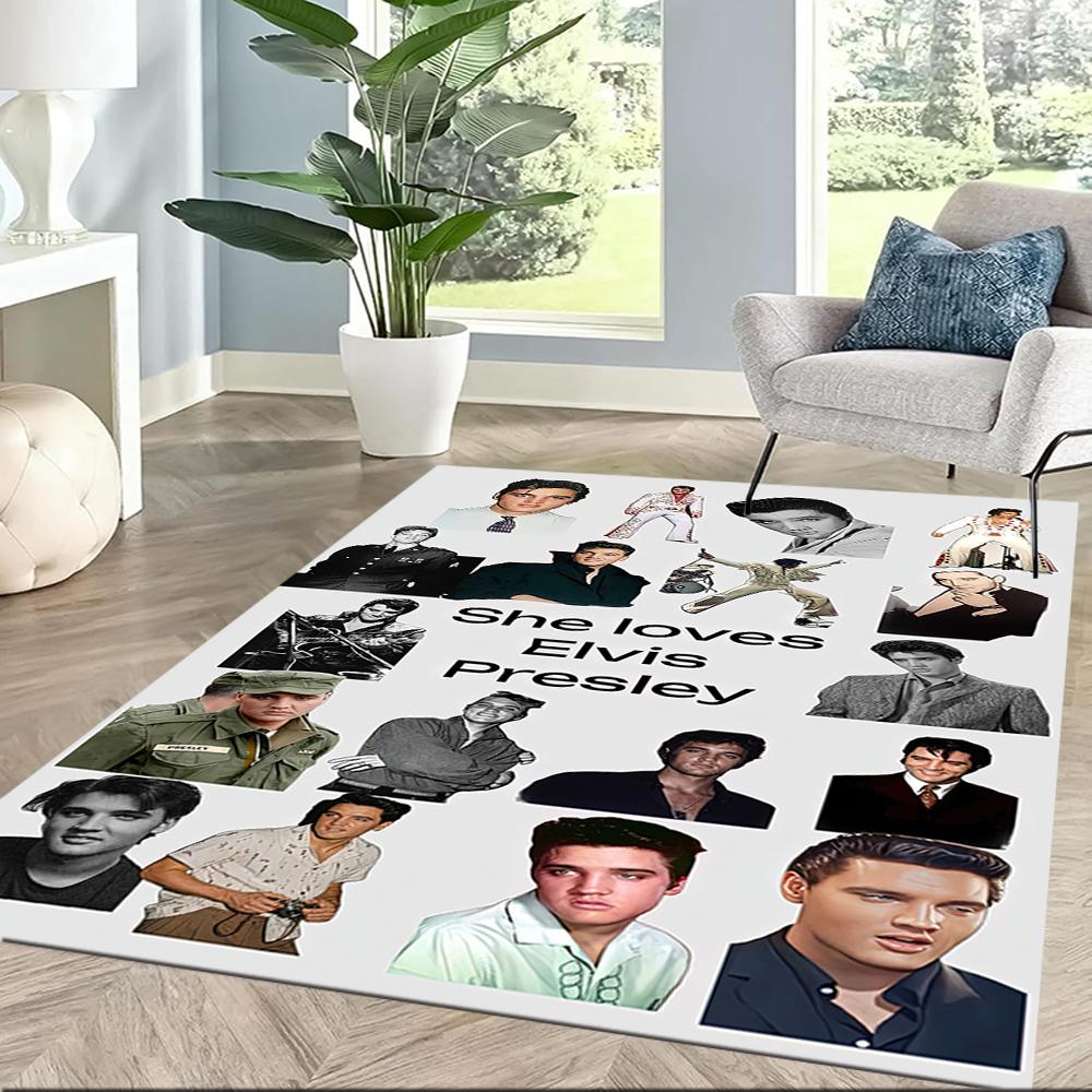 Elvis Carpet Perfect For Entryway Hallway Dining Room Kitchen Antislip Rug Office Home Decor Spiritual Gift