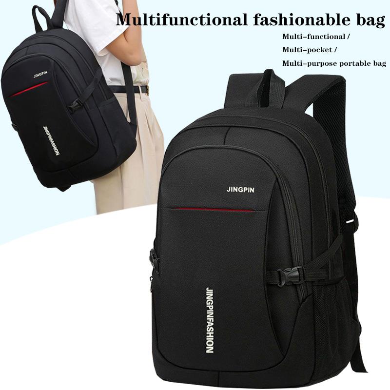 Stylish Men's Casual Backpack - High-Capacity Nyl Travel Daypack with Multi-Pocket, Adjustable Shoulder Strap Laptop Bag