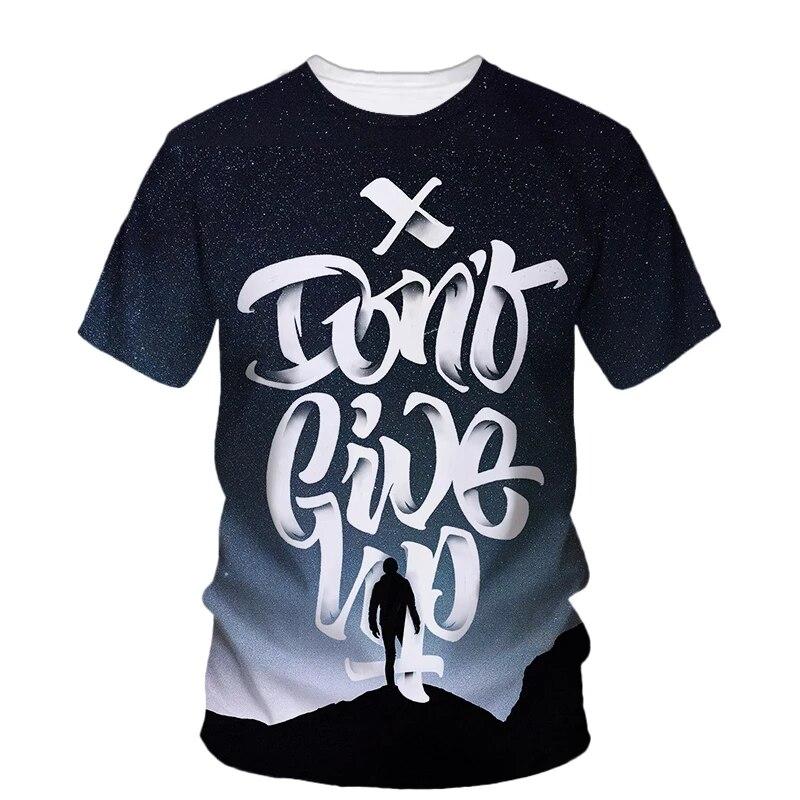 

Модные оригинальные новые вдохновляющие футболки с графическими надписями для мужчин, летние трендовые повседневные забавные футболки с круглым вырезом с индивидуальным принтом 6XL