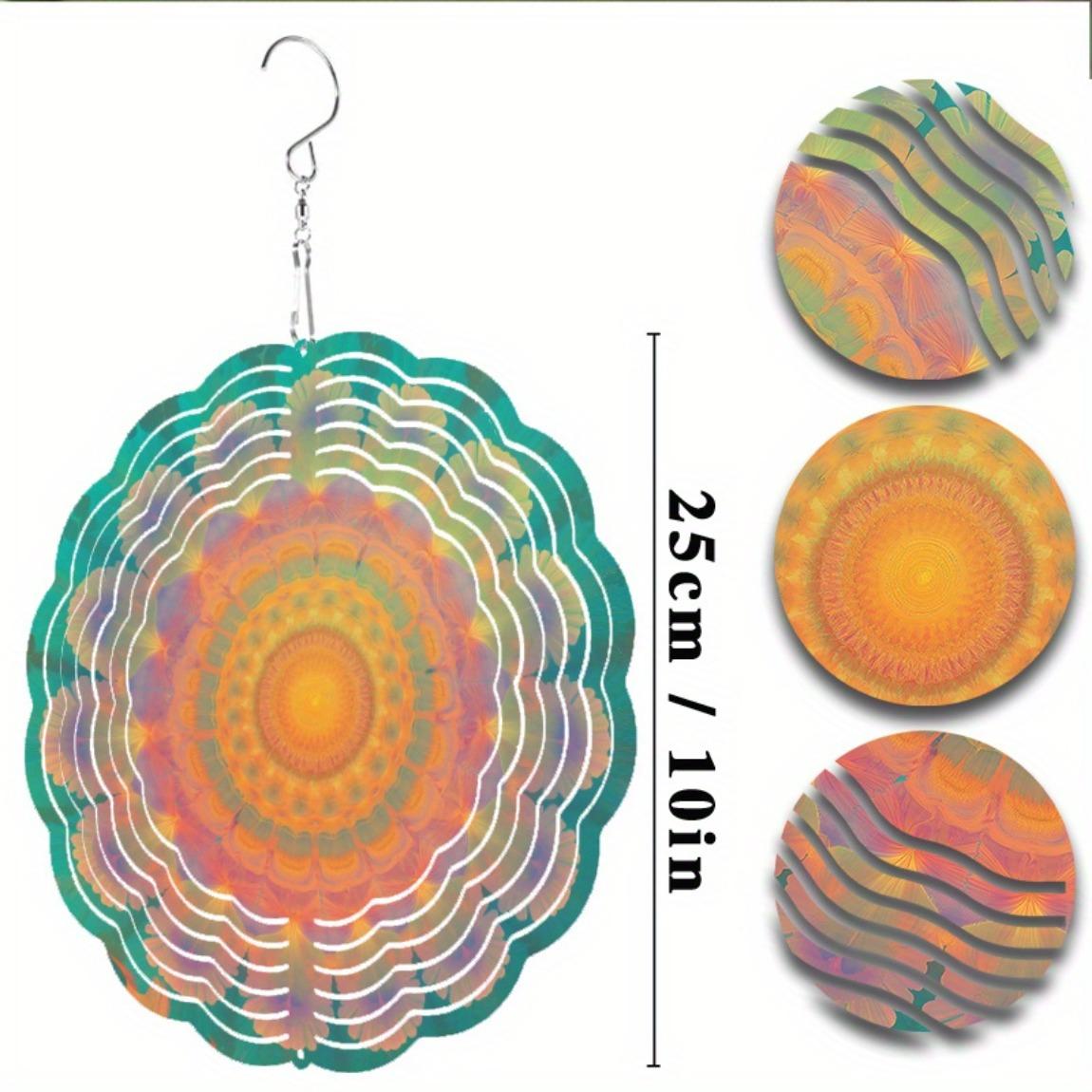 

Вращающийся на 360 градусов ветряк для декора сада на открытом воздухе, красочный 10-дюймовый металлический газонный спиннер, идеальный подарок для всех сезонов 01A