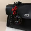 Miu Sweet Style Pu Leather Donut Bag Charm Keychain For Fashion Accessories