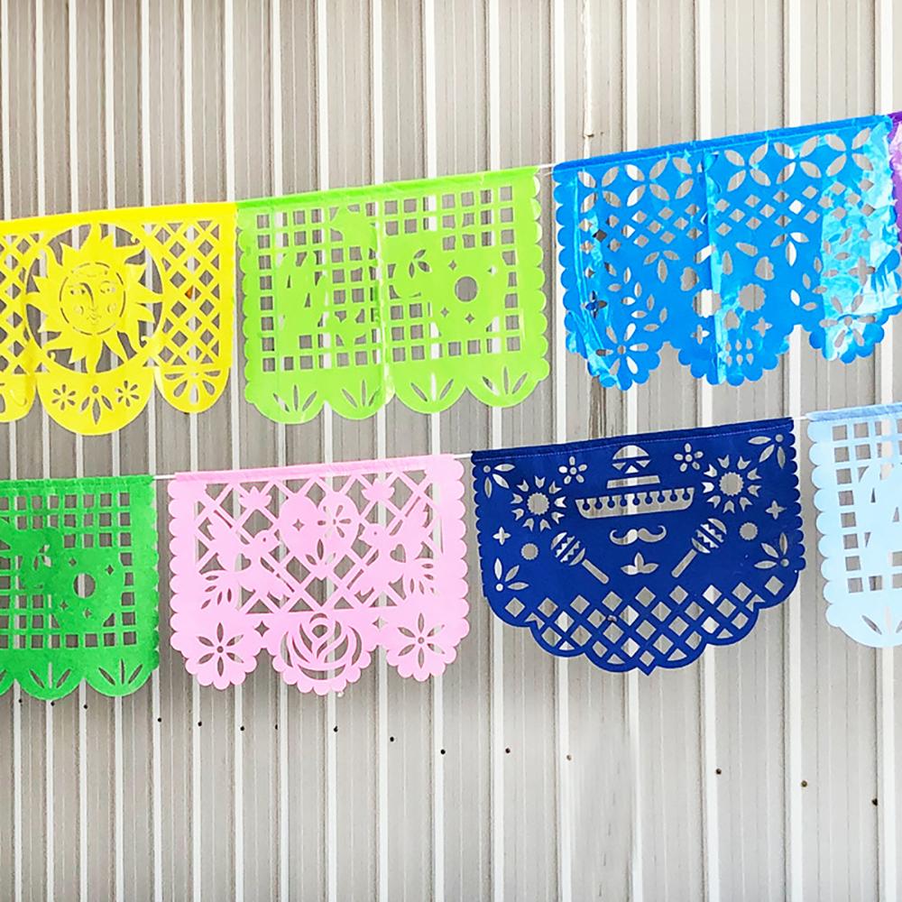 Square Day Of The Dead Mexican Halloween Party Decor Colorful Flags Cinco Festival Dead Theme Festivals Party Banners
