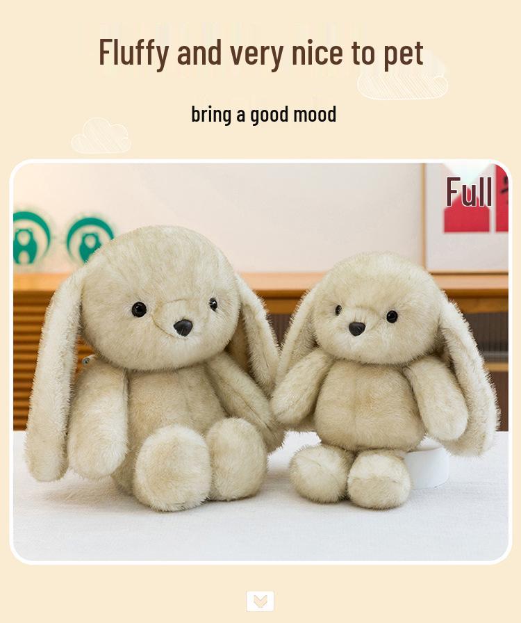 Diudiu Long-Eared Rabbit Plush Toy - Cute Sleeping Pillow & Comforting Companion for Children