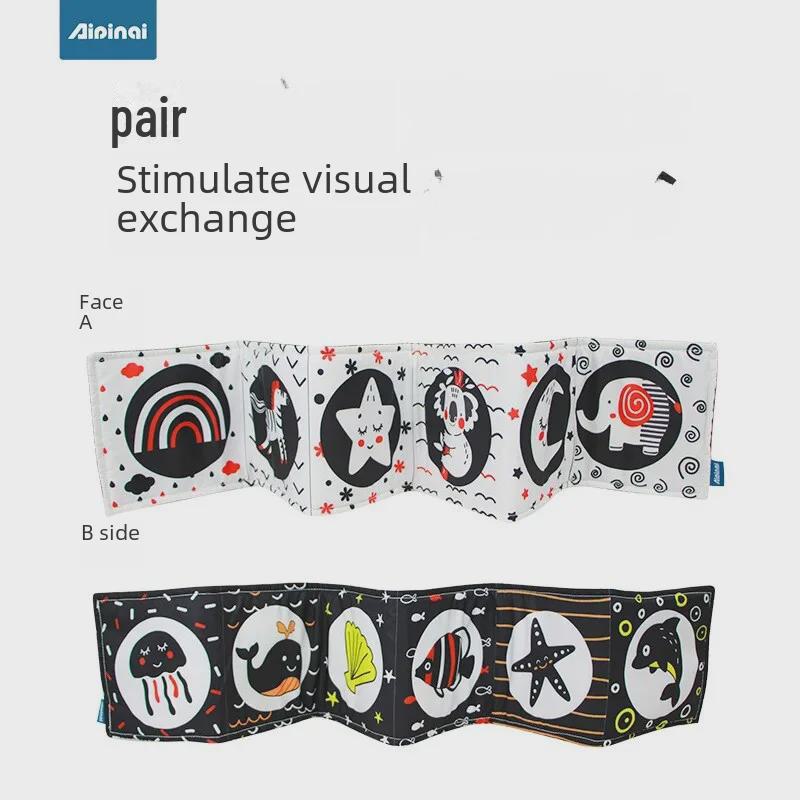 

Книга из ткани с изображением детенышей животных Aipinqi: Двусторонняя игрушка для кровати, для раннего развития