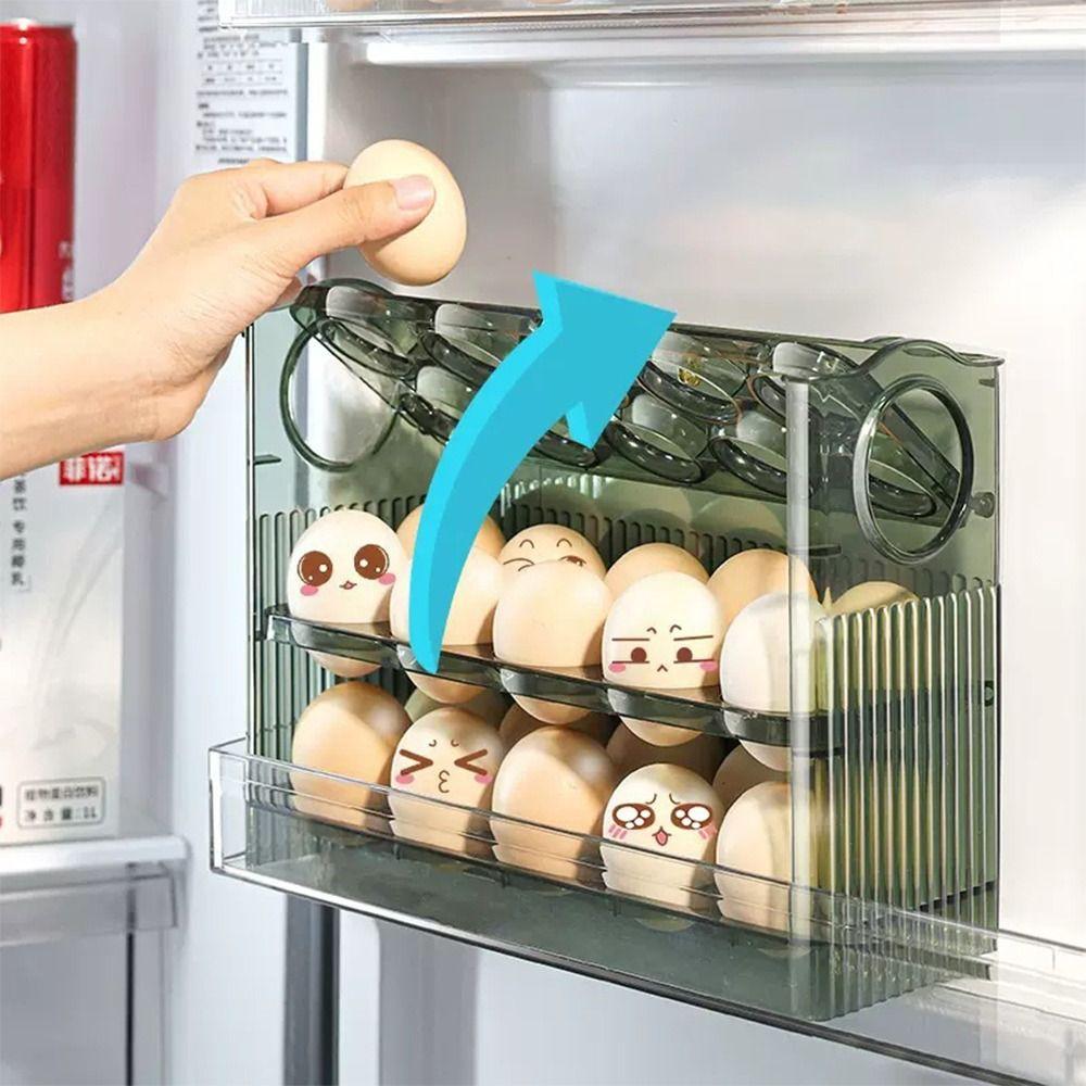 Placstic Egg Holder 30 Grid Egg Organiser New Refrigerator Egg Storage Box  for Kitchen Storage