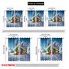 2 Stück 2D-Flachdruck Frohe Weihnachten Beliebte Fenstergardinen Weihnachtsmann und Zuckerstange Vielseitig Langlebiges Polyester Ohne