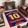 Fc Barcelona Personalized Text Carpet Perfect for Hallway Dormitory Dining Room Game Room Antislip Carpet Decorate Offices Best for Christmas