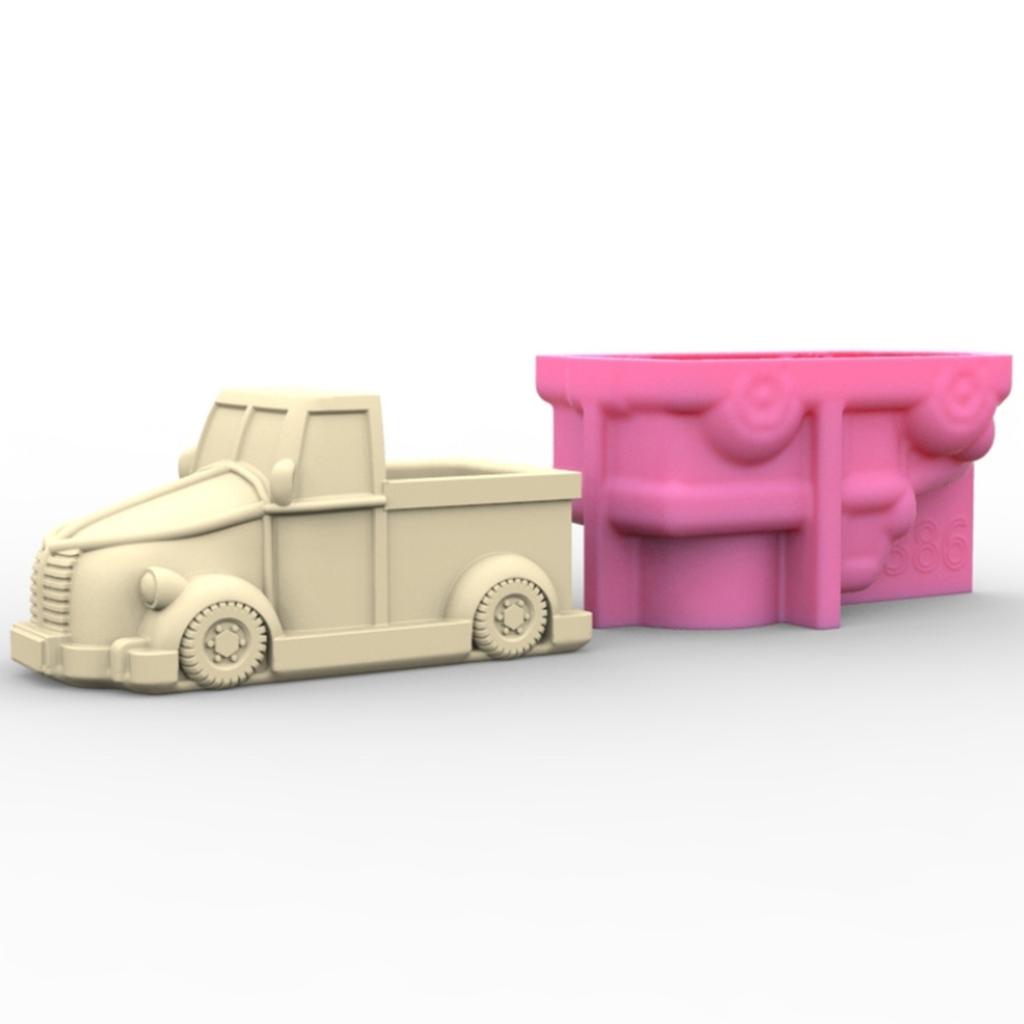 Motorcar Concrete Silicone Pot Mold Succulent Flowerpot Clay Cement Plaster Molds DIY Home Garden Flower Pots Mould