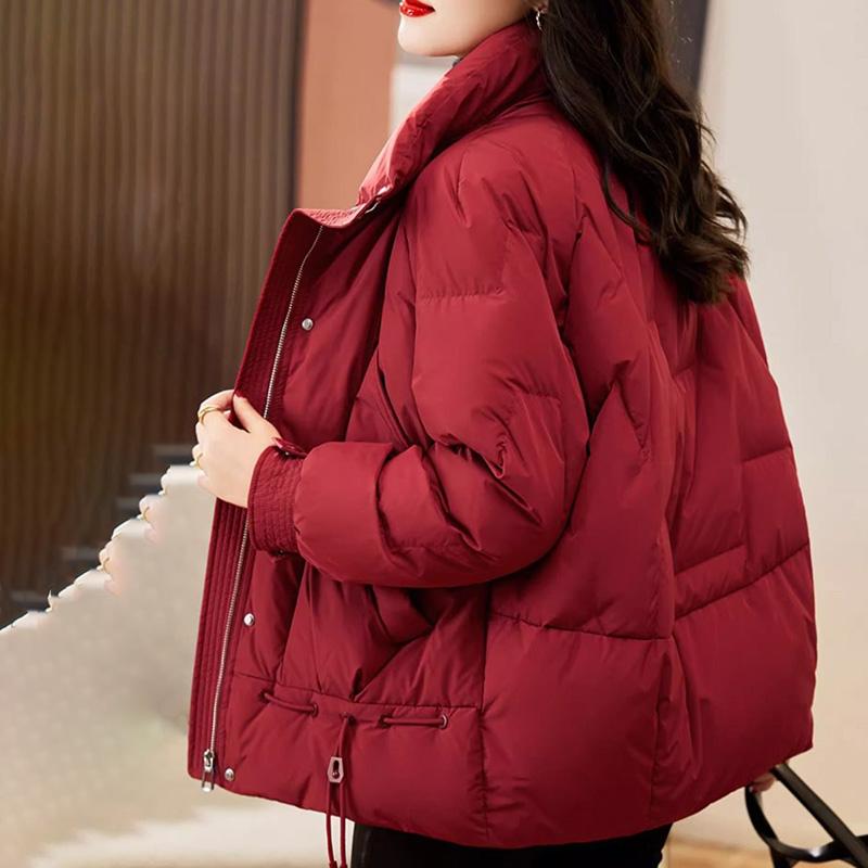 Coat for Women Fleece Thickened Plush Winter Windbreaker Waterproof Casual Down Jacket