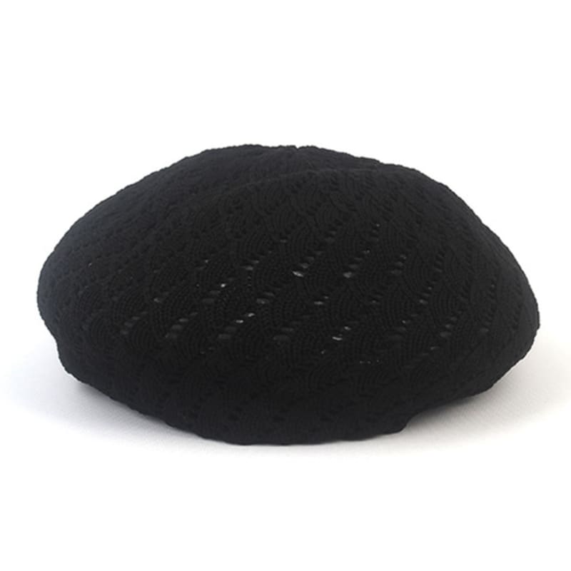 Universal Chemistry Wave Black Knit Beret Beret