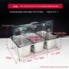 304 Stainless Steel Compartmented Display Rack with Lid for Kindergarten Meals and Cold Dishes