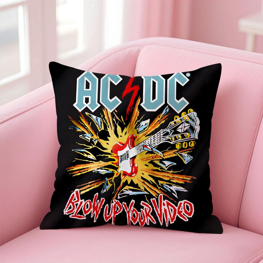 Band A-AC D-DC Cushion Cover Comfortable Reversible Pillow Cover Ideal for Car Sofa Bedroom & Beyond