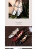 BEIJIANI Damen Silberne Klobige Absatz Mary Jane Schuhe - Weiches Leder, Vielseitiges Design, Eckige Zehenpartie