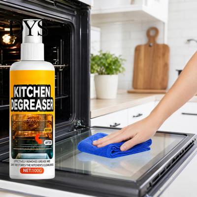 Easy Spray Kitchen Cleaner Grill Spray, Heavy-Duty Grease Remover Cleaner, Effectively BBQ Remove Stains Degreaser, for Grates Ovens Stovetops