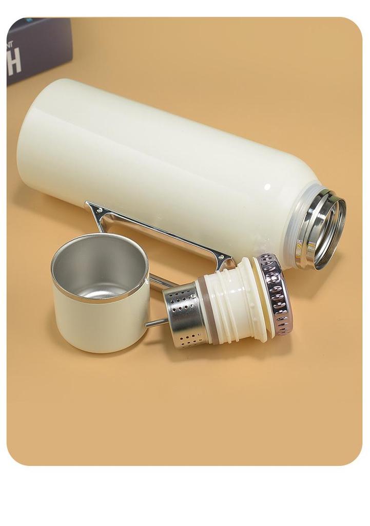 Maternal & Infant 316 Stainless Steel Thermos Pot with Smart Temperature Stewing and Portable Tea Infuser.