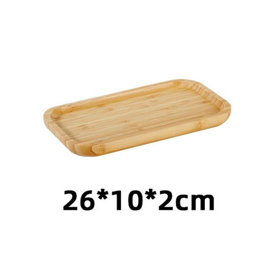 

Бамбукова прямокутна та кругла тарілка з 5 відділеннями - Багатофункціональний посуд для дітей