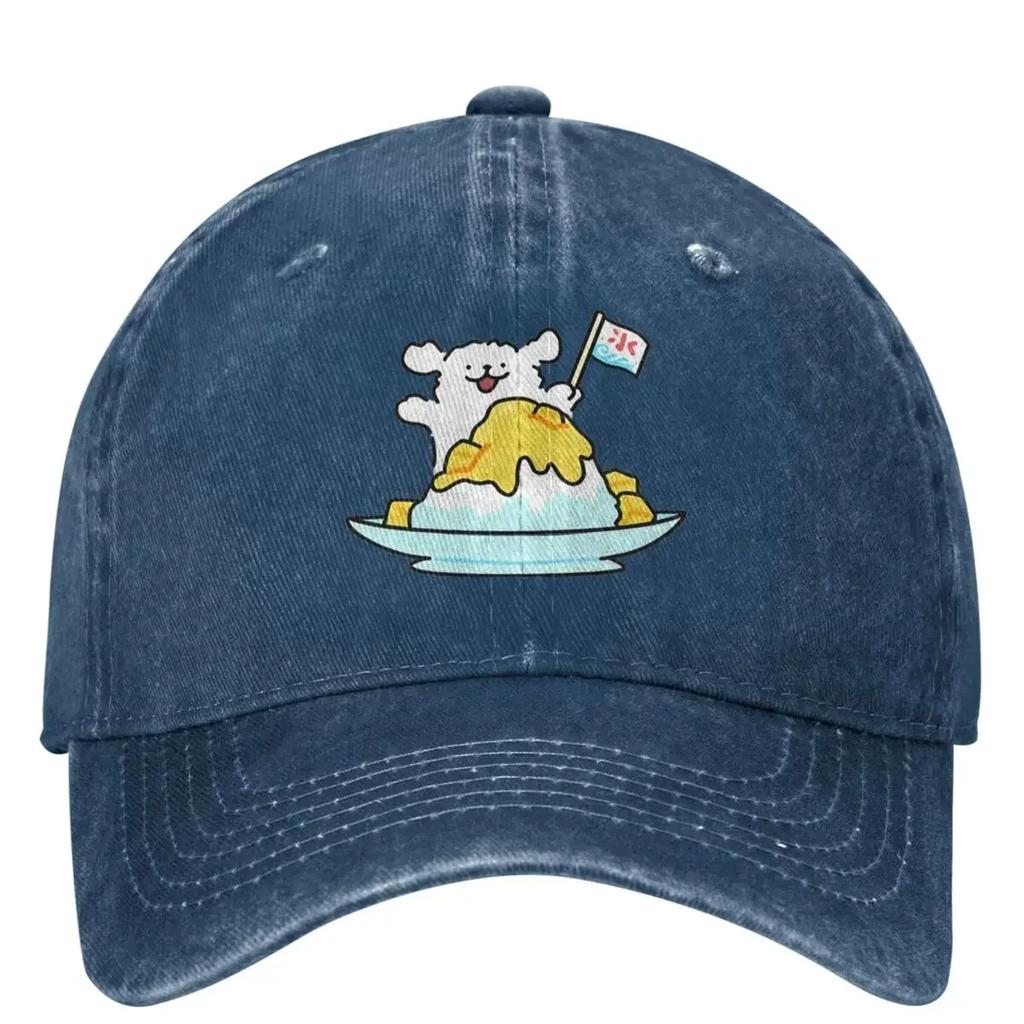 Cute Line Puppy Maltese Casual Baseball Cap Summer Shaved Ice Trucker Hat Sun-Proof Outdoor Sport Snapback Cap