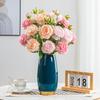 Bionic Silk Flower Bouquet: Luxurious Artificial Floral Arrangement for Living Room & Dining Table Décor