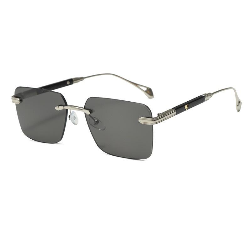 Retro Square Sunglasses Women S Personality Rimless Driving Sunglasses Men S Glasses