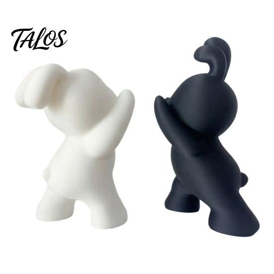 Aesthetic Bedroom Shelf Decor 2PCS Bunny Bookends, 3D Printed Rabbit Matte Black And Functional Student School Supplies White Book Stoppers, for Home