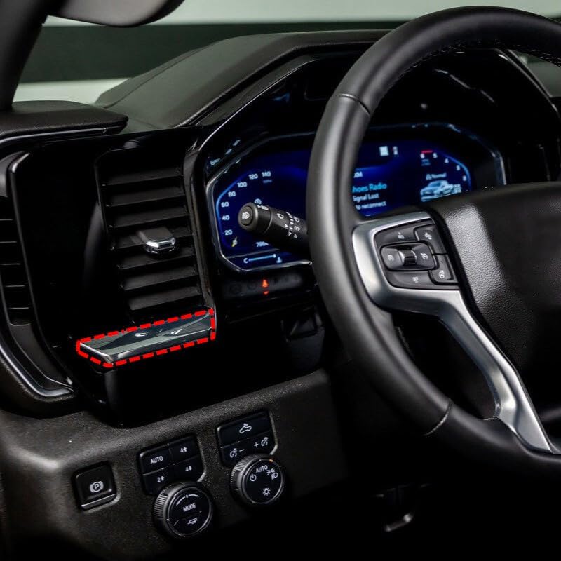 

Carbon Fiber Style Interior Center Control Dashboard Panel Cover Trim Accessories for 2022-2026 GMC Sierra/Chevrolet Silverado 1500 2500 3500HD