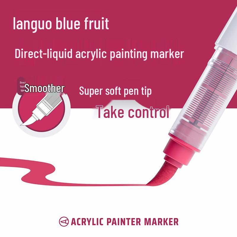 Blue Fruit Liquid Acrylic Brush Markers - Student Art Set