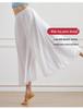 Women's White High Waist Chiffon Dance Pants - Wide Leg, Flowy, Modern Performance Wear