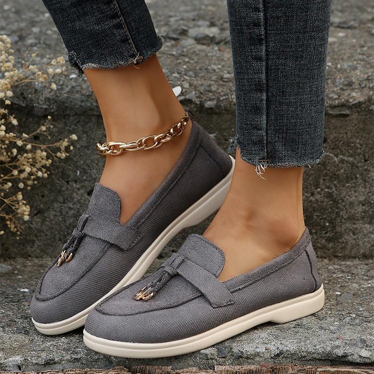 

Single shoe women s 2025 new fashion versatile comfortable explosion popular niche temperament wear retro casual women s shoes 36 серый
