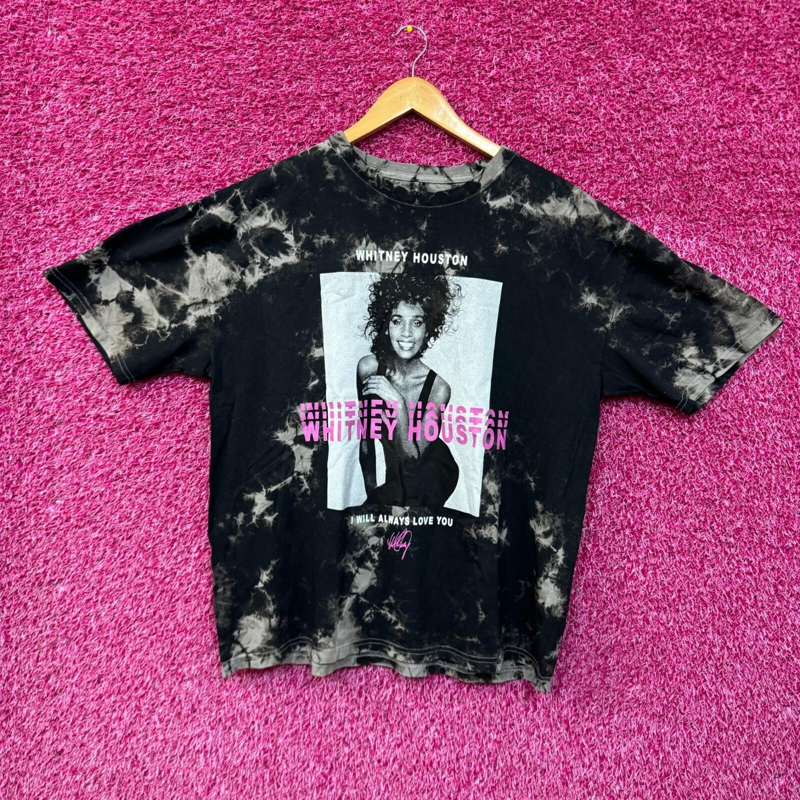 Whitney Houston I Will Always Love You bleach dye shirt L